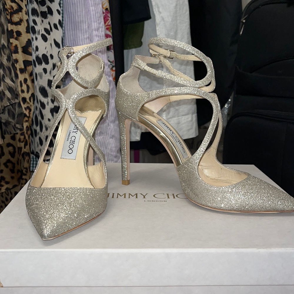 Jimmy Choo Platinum Lancer Pump